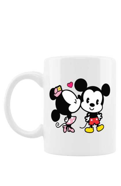 Чашка з принтом "Міккі Маус та Мінні Маус". Mickey mouse, minnie mouse, дісней, міккі, міккі маус, мінні маус, мультфільм. 2070702