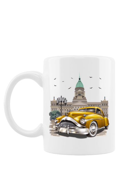 Чашка з принтом "Автомобіль та архітектура модерн". Автомобіль, архітектура, модерн. 2070702