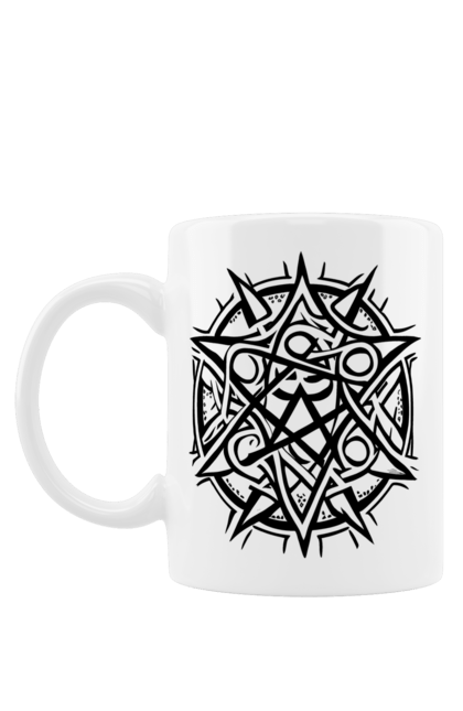 Чашка з принтом "Містичний символ". Знак, окультизм, пентаграма, символ. futbolka.stylus.ua