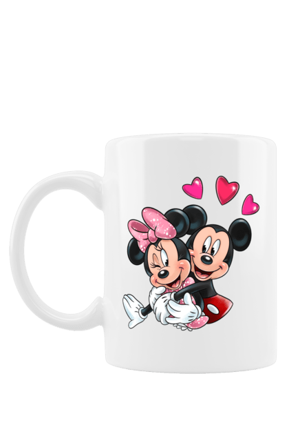 Чашка с принтом Микки Маус и Минни Маус. Mickey mouse, minnie mouse, дисней, микки, микки маус, минни маус, мультфильм. 2070702