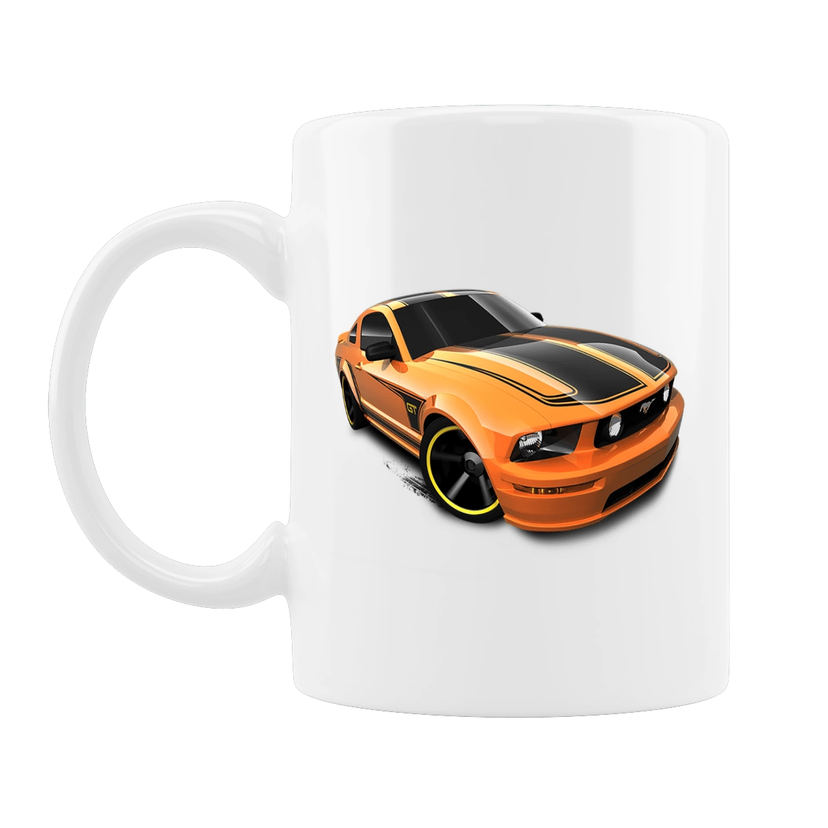 Orange, high speed car