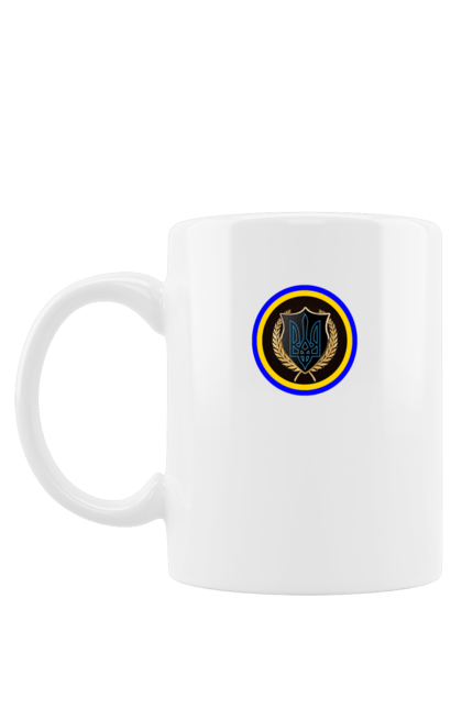 Чашка з принтом "Герб України". Герб, прапор, символіка, тризуб, україна. Milkstore