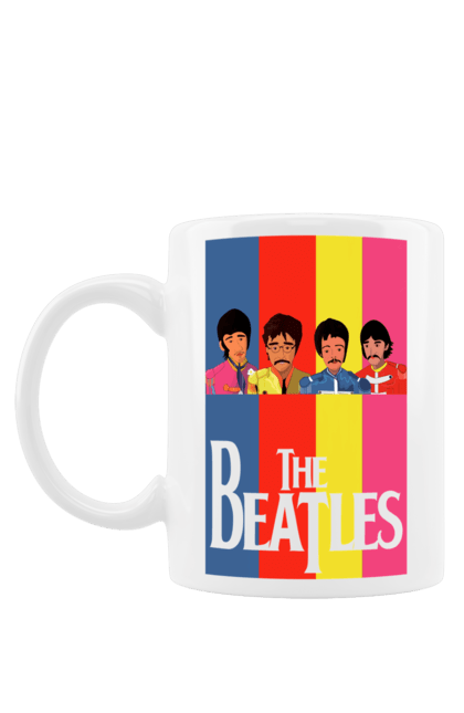 Mug with prints The Beatles. Beatles, george harrison, john lennon, liverpool four, music, paul mccartney, ringo starr. 2070702