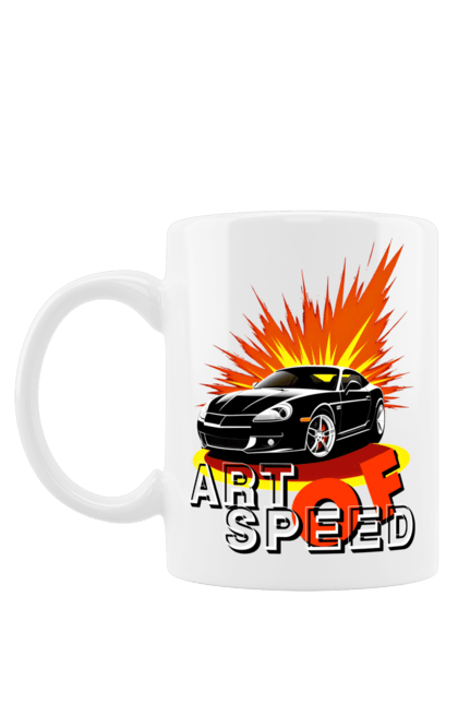Чашка з принтом "Швидкість". Авто, автомобіль, гонка, швидкість. 2070702