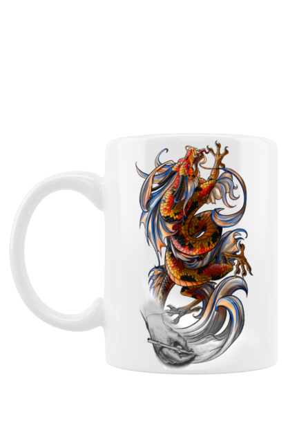 Чашка з принтом "Дракон". Beauty, dragon, fantasy, original, painter, дракон, краса, оригінал, фантазія, художник. Pixel Maker
