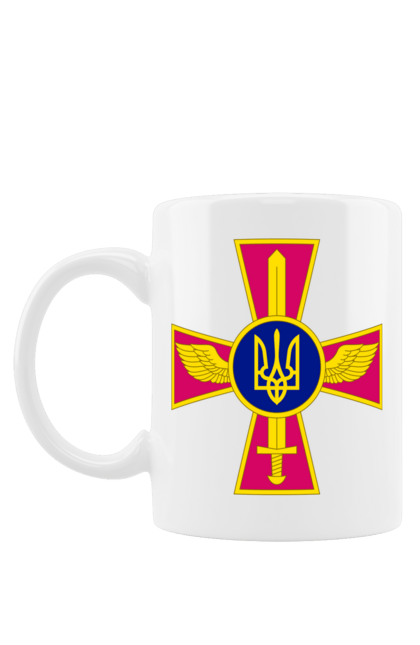 Чашка з принтом "Збройні Сили України (ЗСУ)". Герб, озброєні, сили україни, україна. Milkstore