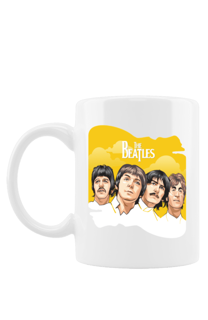 Чашка з принтом "Бітлз". Beatles, бітлз, джон леннон, джордж харрісон, ліверпульська четвірка, меломану, музика, пол маккартні, ринго старр, рок-группа. 2070702