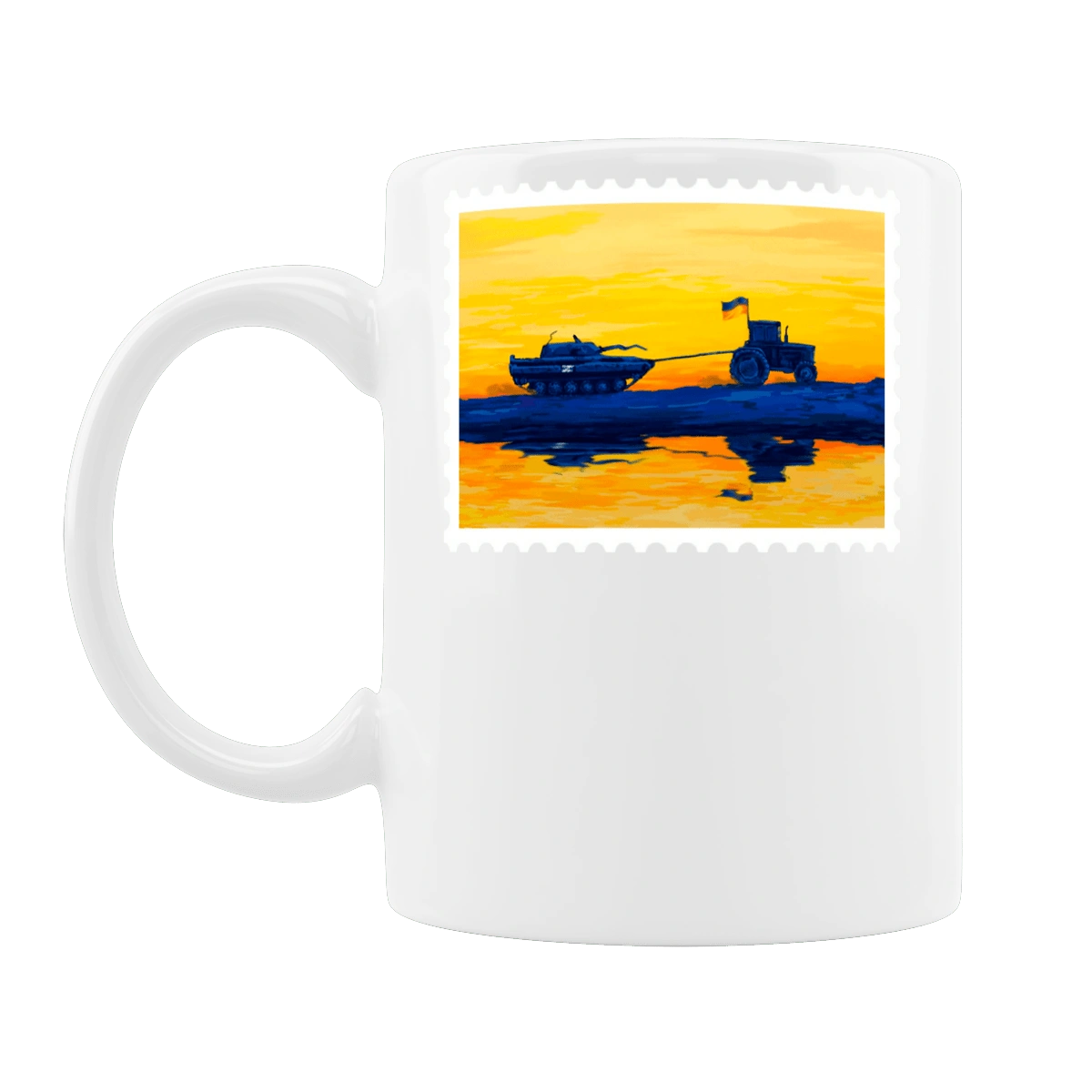 New brand, tractor pulling tank