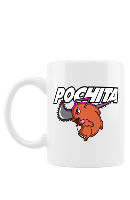 Mug with prints Chainsaw Man Pochita. Anime, chainsaw man, demon, manga, pochita, shonen. 2070702