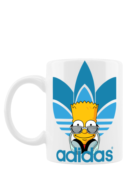 Чашка з принтом "Adidas Барт". Adidas, bart, адідас, барт, мультфільм, серіал, сімпсон. 2070702