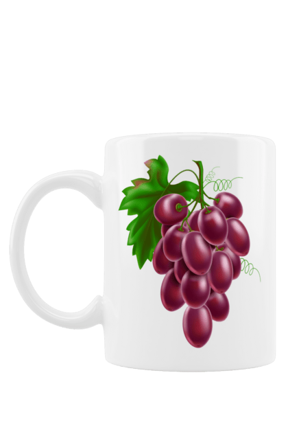 Чашка з принтом "Виноград". Виноград, фрукт. 2070702