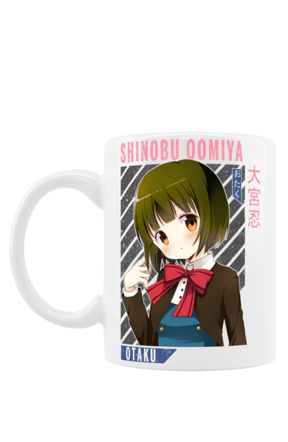 Mug with prints Kiniro Mosaic Shinobu Omiya. Anime, gold mosaic, kiniro mosaic, kinmoza, manga, shinobu, shinobu omiya. 2070702