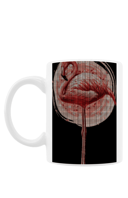 Чашка з принтом "Фламінго Арт". Рожеве фламінго, тварина, фламінго. 2070702