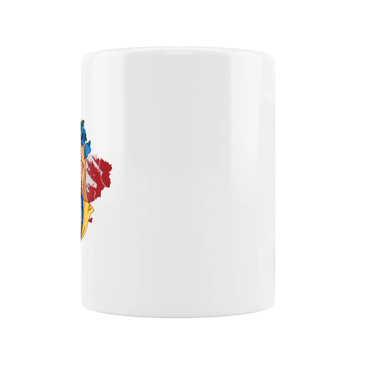 Girl on the map of Ukraine