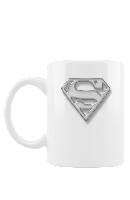 Чашка з принтом "Логотип супермена". Емблема, літера s, логотип, логотип супермена, мультфільм, супермен, фільм. CustomPrint.market