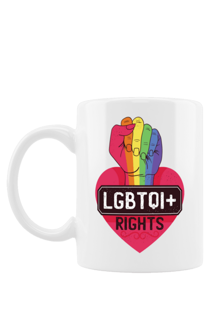 Чашка з принтом "Права ЛГБТ спільноти". Веселка, лгбт, права. futbolka.stylus.ua