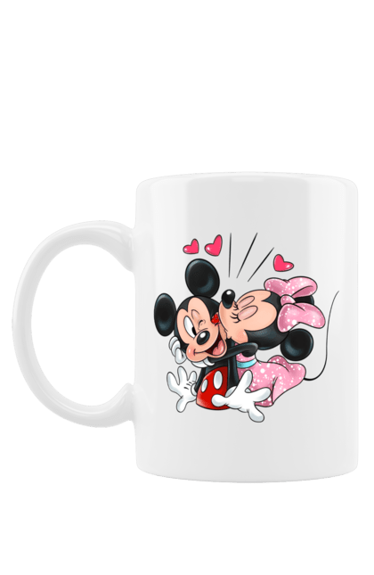 Чашка с принтом Микки Маус и Минни Маус. Mickey mouse, minnie mouse, дисней, микки, микки маус, минни маус, мультфильм. 2070702