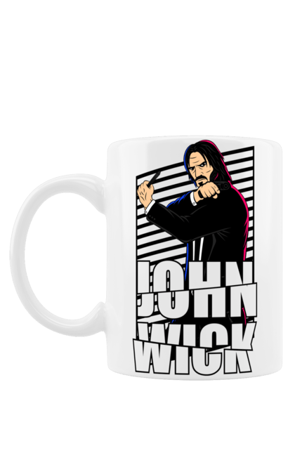 Mug with prints John Wick. Action movie, john wick, keanu reeves, killer, movie. 2070702