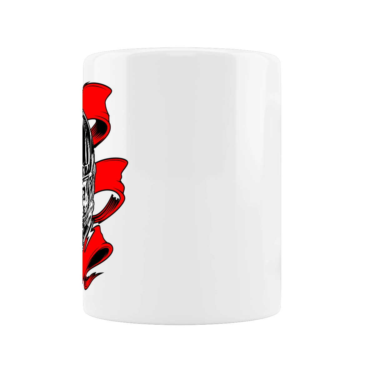 Skull in a motorcycle helmet