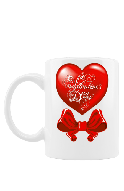Чашка з принтом "Серце День Святого Валентина". День валентина, день закоханих, любов, свято, серця. futbolka.stylus.ua