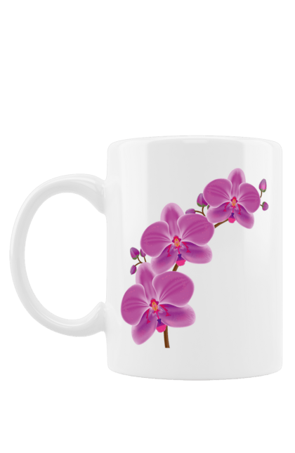 Чашка з принтом "Гілка Орхідеї". Квітка, орхідея. futbolka.stylus.ua