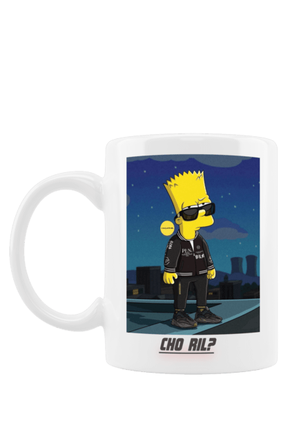 Чашка з принтом "Барт Сімпсон". Simpsons, барт, бартзсімпсонів, сімпсони, чорил. CustomPrint.market
