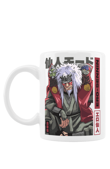 Mug with prints Naruto Jiraiya. Anime, hokage, jiraiya, manga, naruto, shinobi, shonen. 2070702