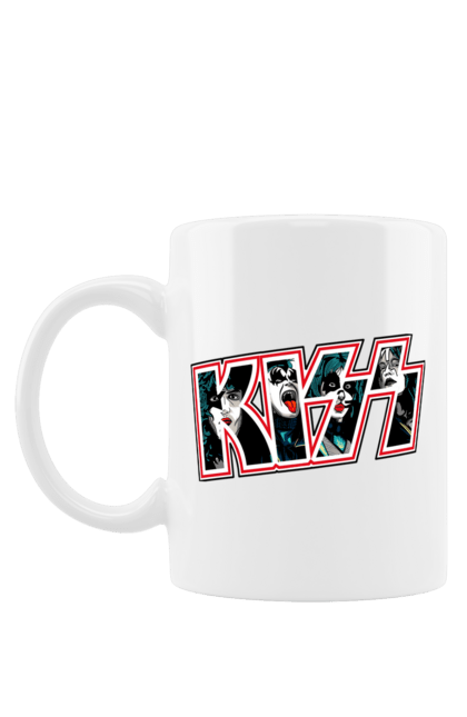Чашка з принтом "Kiss". Kiss, глем рок, група, кіс, музика, рок, хард рок. CustomPrint.market