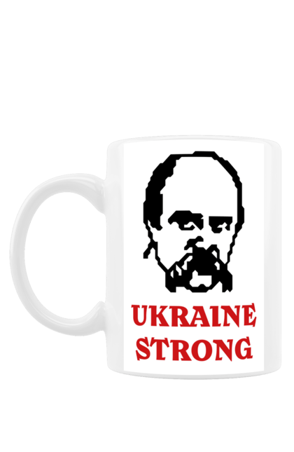 Чашка з принтом "Тарас Шевченко". Бавовна, бавовнятко, війна, герб, доброго вечора, зсу, прапор україни, русский военный корабль, тарас шевченко, україна. 2070702
