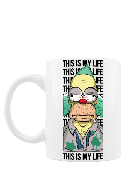 Mug with prints The Simpsons Krusty the Clown. Clown, krusty, krusty the clown, simpsons. 2070702