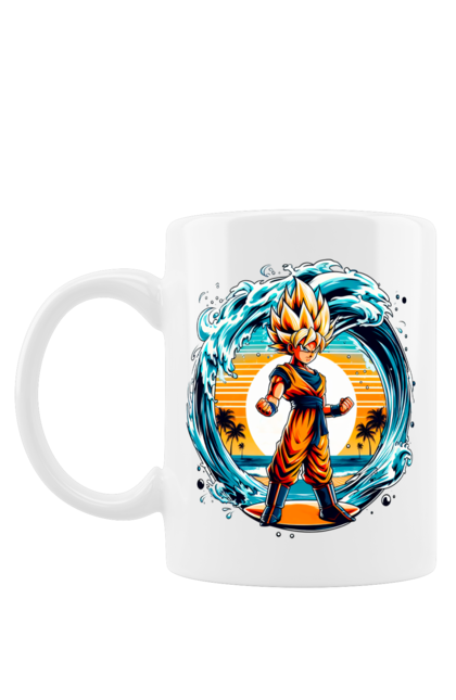 Mug with prints Dragon Ball Son Goku. Anime, dragon ball, goku, manga, son goku, tv series. 2070702