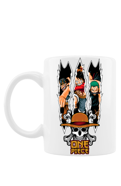 Mug with prints One Piece Luffy. Anime, luffy, manga, monkey de luffy, one piece, pirates. 2070702