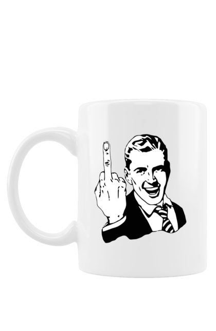 Чашка з принтом "Fuck". Fuck, палец, рука, фак. futbolka.stylus.ua