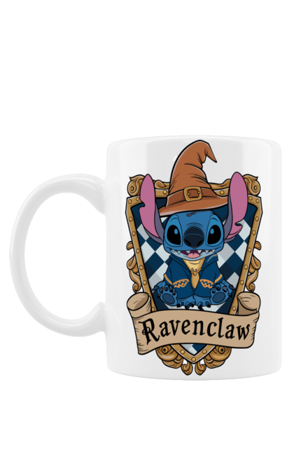 Чашка з принтом "Стіч Рейвенклов". Harry potter, hogwarts, ravenclaw, stich, гаррі поттер, когтевран, рейвенклов, стіч, факультет, хогвартс. 2070702