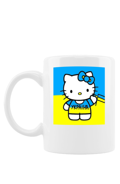 Чашка з принтом "Кошеня". Кітті, кошеня, прапор, символіка, україна. futbolka.stylus.ua