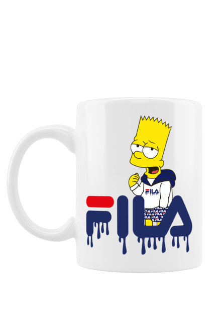 Чашка з принтом "Барт FILA". Bart, simpsons, барт, сімпсон, спорт, спортивний одяг. 2070702