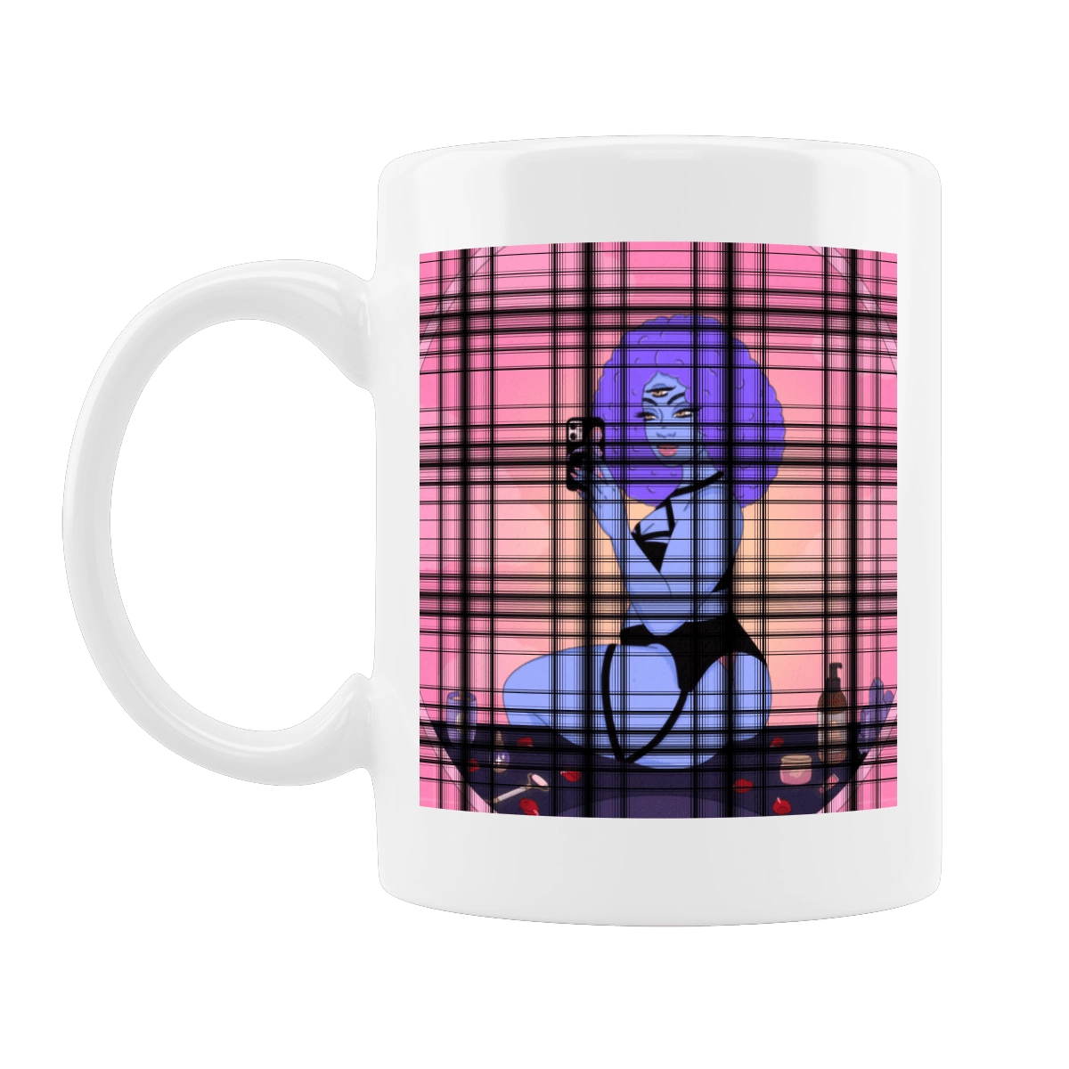 Purple Girl Photo In The Mirror