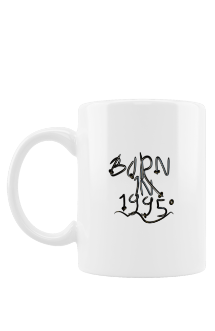 Чашка з принтом "Народжений(на) в 1995". 1995, 1995 р, був народжений, народжена, народився, рік. futbolka.stylus.ua