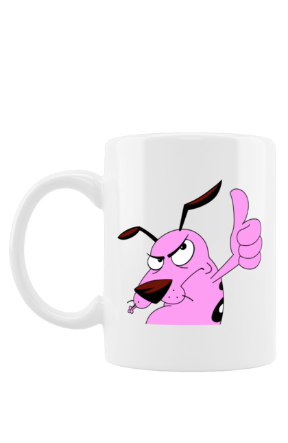 Чашка з принтом "Рожевий Пес". Пес, рожевий пес, собака, собачка. CustomPrint.market
