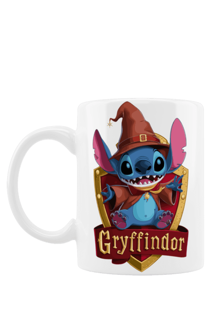 Чашка з принтом "Стіч Ґрифіндор". Gryffindor, harry potter, hogwarts, stich, гаррі поттер, грифіндор, стіч, факультет, франшиза, хогвартс. 2070702