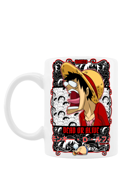 Чашка з принтом "Ван Піс Луффі". Luffy, one piece, аніме, ван піс, великий куш, луффі, манга, монки де луффі, пірати. 2070702