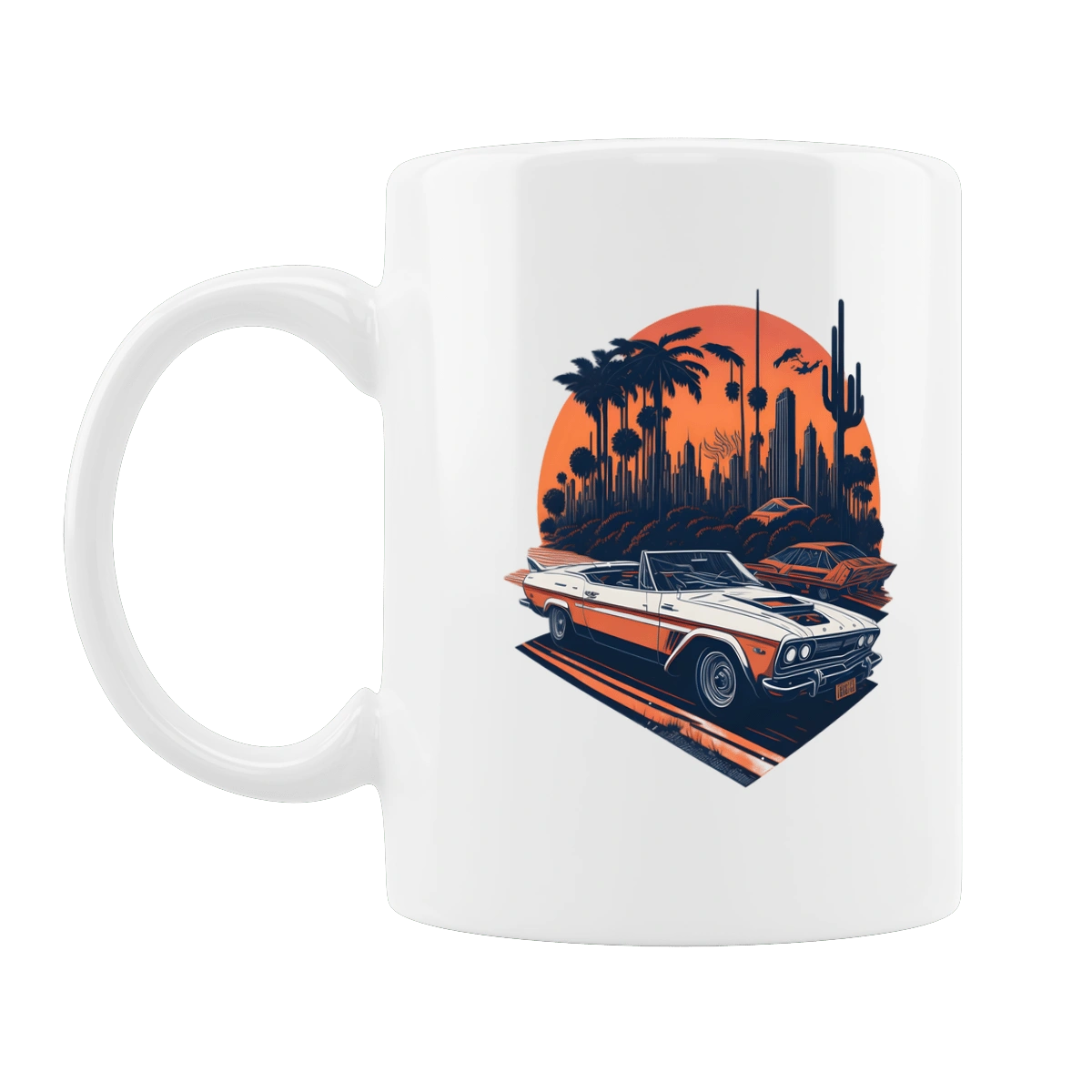 Красивая машина на закате