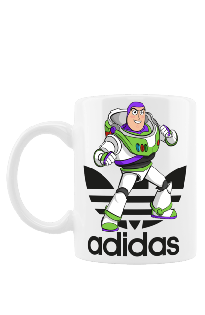 Чашка з принтом "Adidas Базз Лайтер". Adidas, buzz lightyear, toy story, адідас, базз лайтер, історія іграшок, мультфільм. 2070702