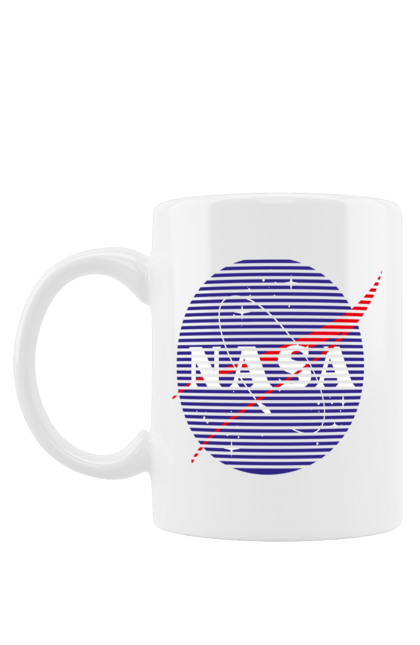 Чашка з принтом "NASA". Авіація, астронавтика, дослідження, емблема, космічний, космонавтика, космос, наука, повітроплавання, ракета, сша, технології. futbolka.stylus.ua