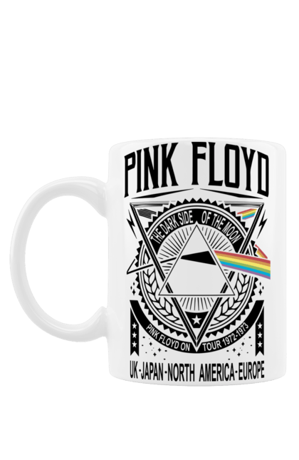 Mug with prints Pink Floyd. Album, music, pink floyd, rock, rock band. 2070702