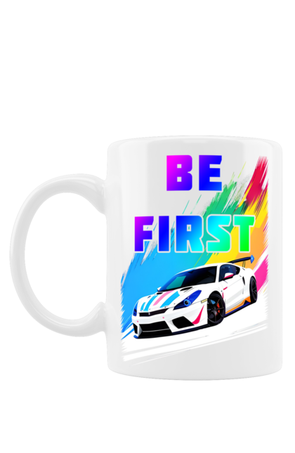 Mug with prints Race. Automobile, race, sport car, sports car. 2070702