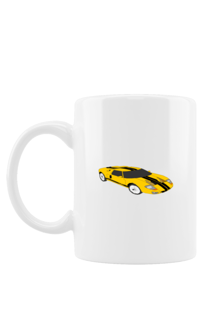 Mug with prints Auto. Auto, house, race, speed, sports car. 2070702