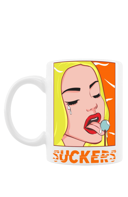 Чашка з принтом "Чупа чупс". Гумор, мем, прикольна, сакерс, смішна, чупа чупс. 2070702