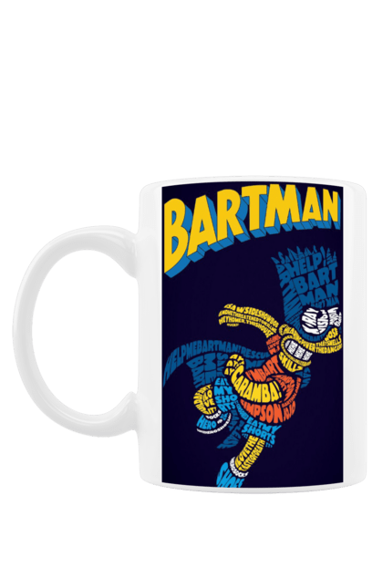Чашка з принтом "Симпсоны". Барт, мультфильм, симпсоны, супергерой, супермен. futbolka.stylus.ua
