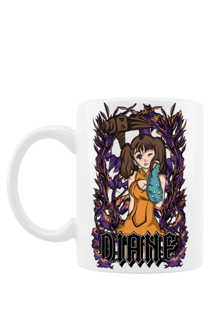 Mug with prints Seven Deadly Sins Diane. Adventures, anime, comedy, diana, diane, fantasy, manga, seven deadly sins. 2070702